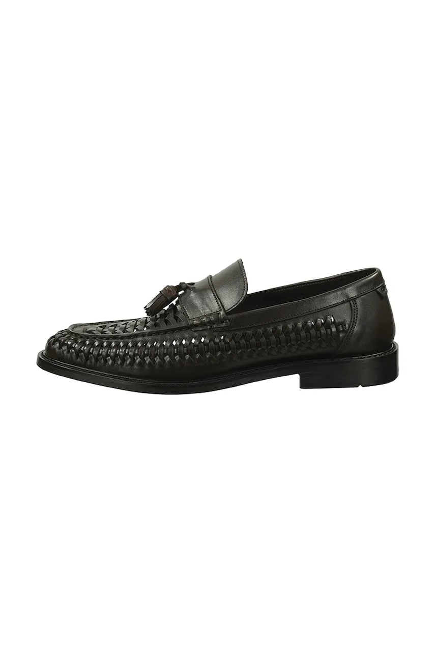 Gant mocasini de piele Lozham barbati, culoarea maro, 30671929.G46 Gant mocasini de piele Lozham barbati, culoarea maro, 30671929.G46