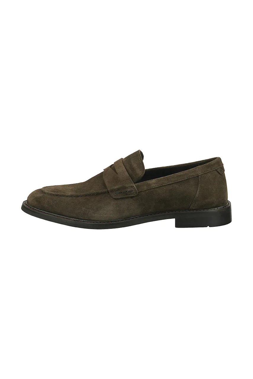 Gant mocasini din piele intoarsa Lozham barbati, culoarea maro, 30673926.G470