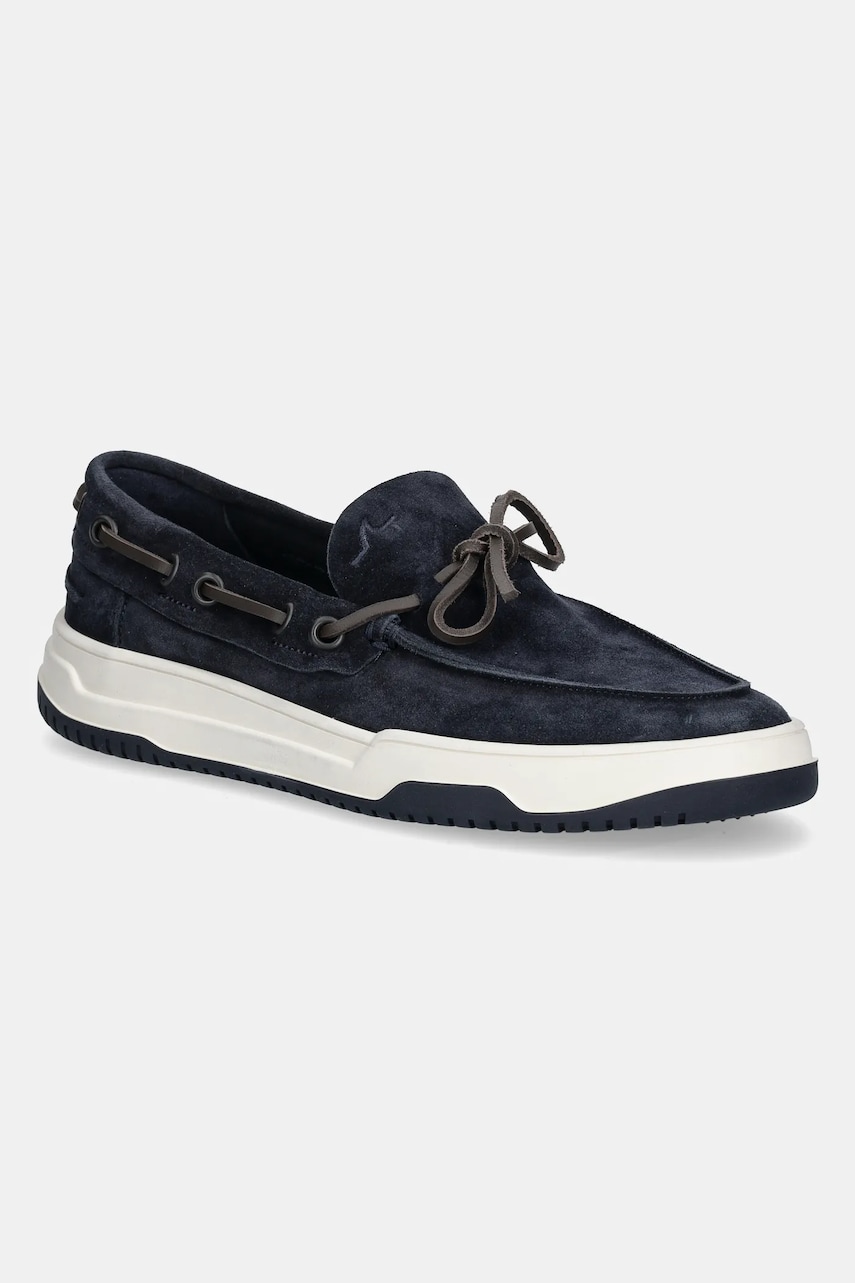 Paul&Shark mocasini din piele intoarsa barbati, culoarea albastru marin, 25418013.13