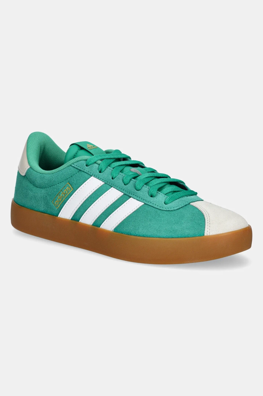 adidas sneakers din piele intoarsă VL Court 3.0 culoarea verde, JP5285