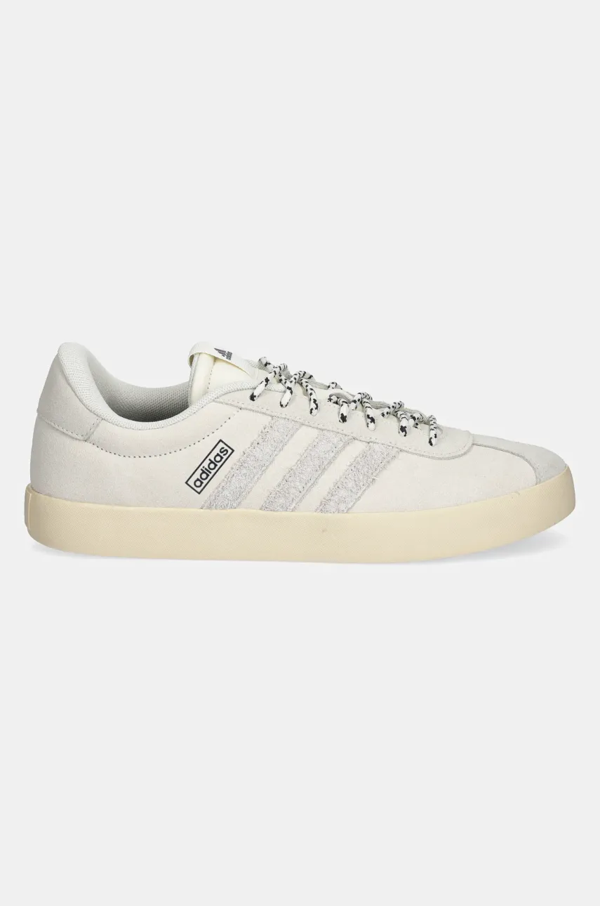 Замшевые кроссовки adidas VL Court 3.0 цвет бежевый JP5296 Замшевые кроссовки adidas VL Court 3.0 цвет бежевый JP5296