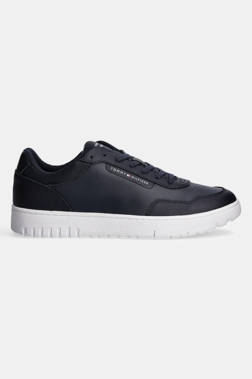 Кроссовки Tommy Hilfiger TH BASKET CORE LTH PINPERF цвет синий FM0FM05466 Кроссовки Tommy Hilfiger TH BASKET CORE LTH PINPERF цвет синий FM0FM05466