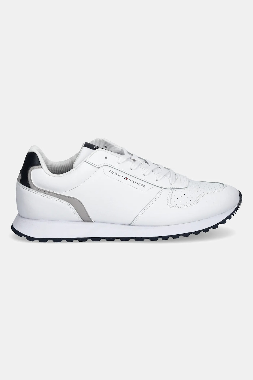 Кожаные кроссовки Tommy Hilfiger NEW RUNNER EVA MIX LTH FLAG цвет белый FM0FM05453 Кожаные кроссовки Tommy Hilfiger NEW RUNNER EVA MIX LTH FLAG цвет белый FM0FM05453
