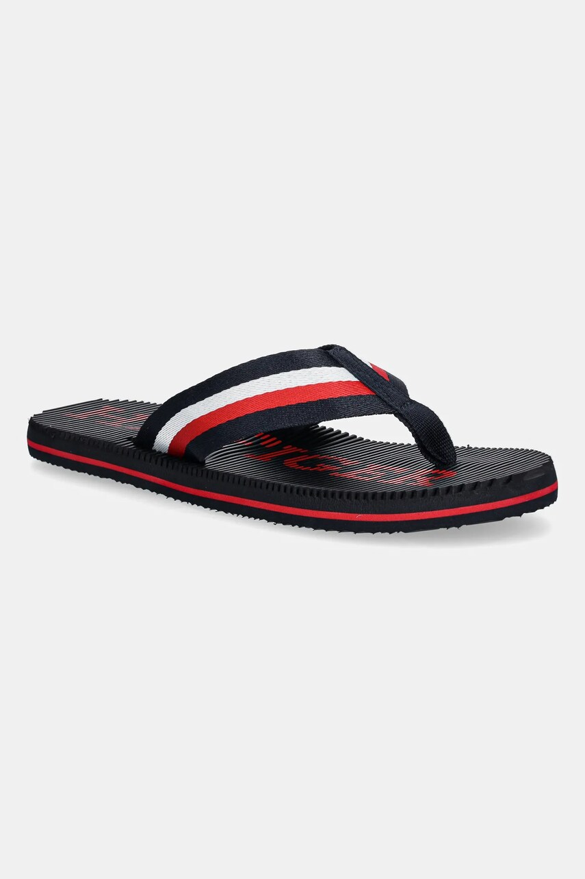 Levně Žabky Tommy Hilfiger MASSAGE HILFIGER BEACH SANDAL pánské, tmavomodrá barva, FM0FM05443