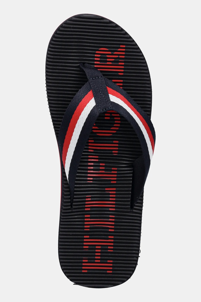Σαγιονάρες Tommy Hilfiger MASSAGE HILFIGER BEACH SANDAL χρώμα: ναυτικό μπλε, FM0FM05443 φωτογραφία
