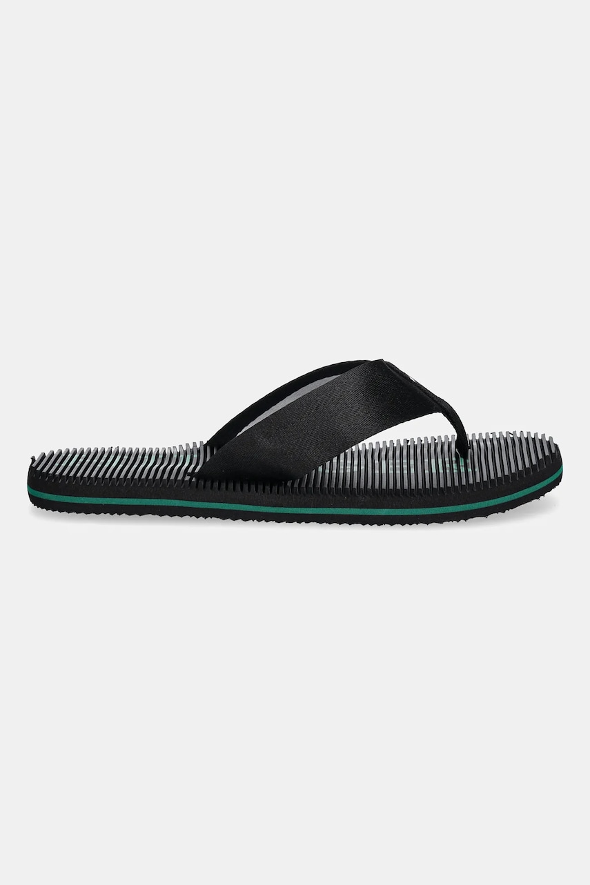 Вьетнамки Tommy Hilfiger MASSAGE HILFIGER BEACH SANDAL мужские цвет чёрный FM0FM05443 Вьетнамки Tommy Hilfiger MASSAGE HILFIGER BEACH SANDAL мужские цвет чёрный FM0FM05443