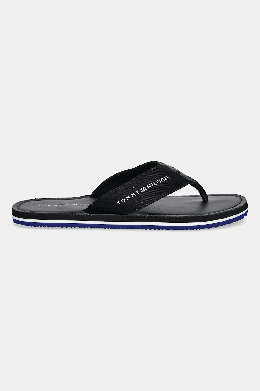 Вьетнамки Tommy Hilfiger HILFIGER LEATHER BEACH SANDAL мужские цвет чёрный FM0FM05442 Вьетнамки Tommy Hilfiger HILFIGER LEATHER BEACH SANDAL мужские цвет чёрный FM0FM05442