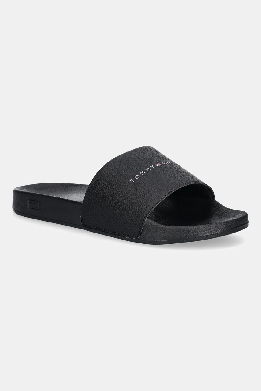 Levně Pantofle Tommy Hilfiger HILIFGER NYC POOL SLIDE pánské, černá barva, FM0FM05432