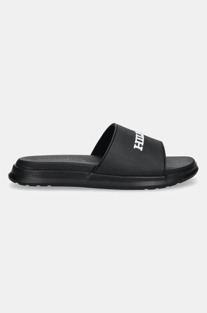 Шлепанцы Tommy Hilfiger DUAL DENSITY HILFIGER POOL SLIDE мужские цвет чёрный FM0FM05430 Шлепанцы Tommy Hilfiger DUAL DENSITY HILFIGER POOL SLIDE мужские цвет чёрный FM0FM05430
