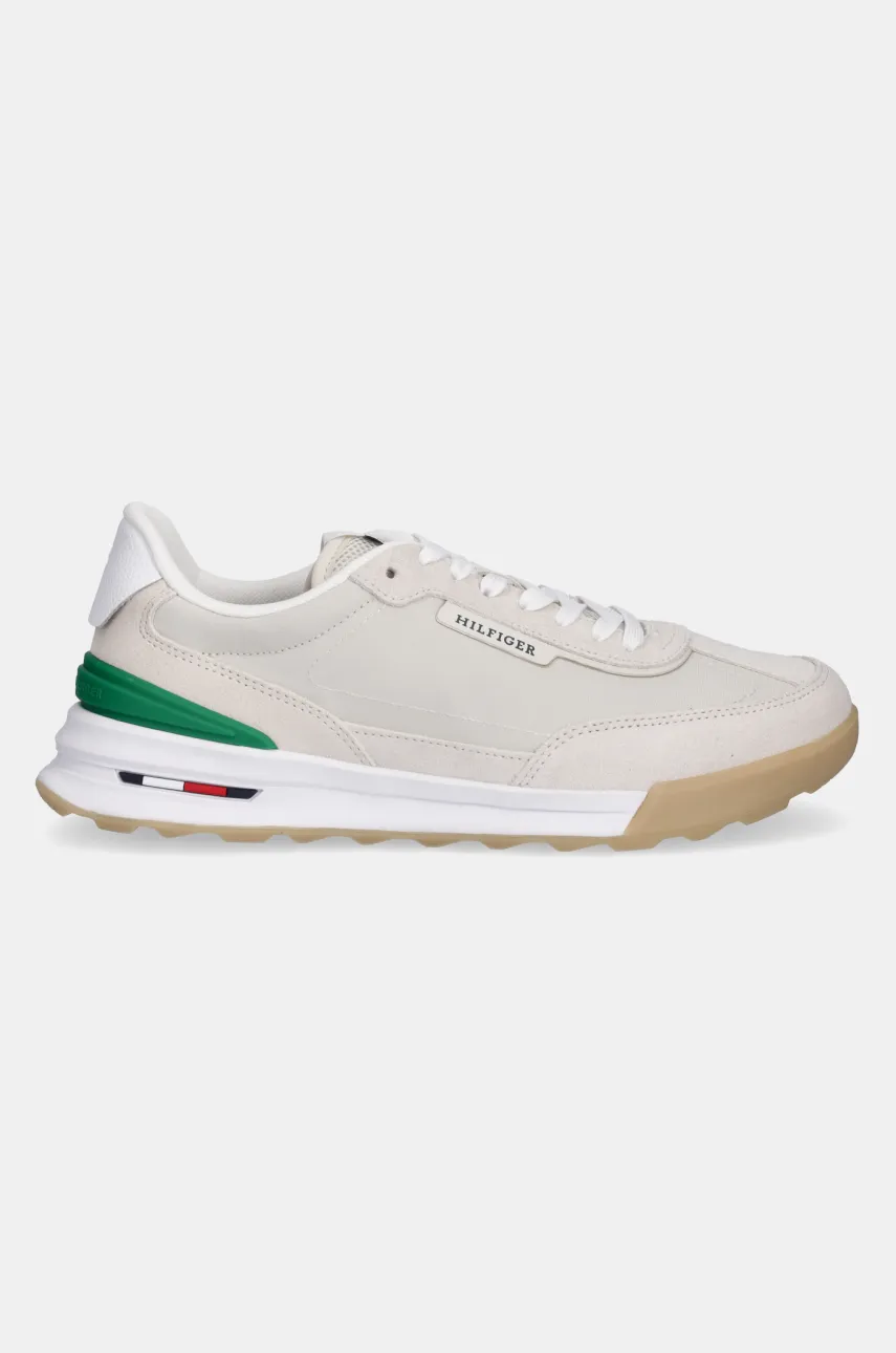 Кроссовки Tommy Hilfiger RETRO RUNNER SEASONAL мужские цвет бежевый FM0FM05425 Кроссовки Tommy Hilfiger RETRO RUNNER SEASONAL мужские цвет бежевый FM0FM05425