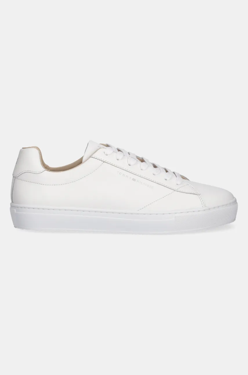 Кожаные кроссовки Tommy Hilfiger PREMIUM CUPSOLE LEATHER мужские цвет белый FM0FM05412 Кожаные кроссовки Tommy Hilfiger PREMIUM CUPSOLE LEATHER мужские цвет белый FM0FM05412