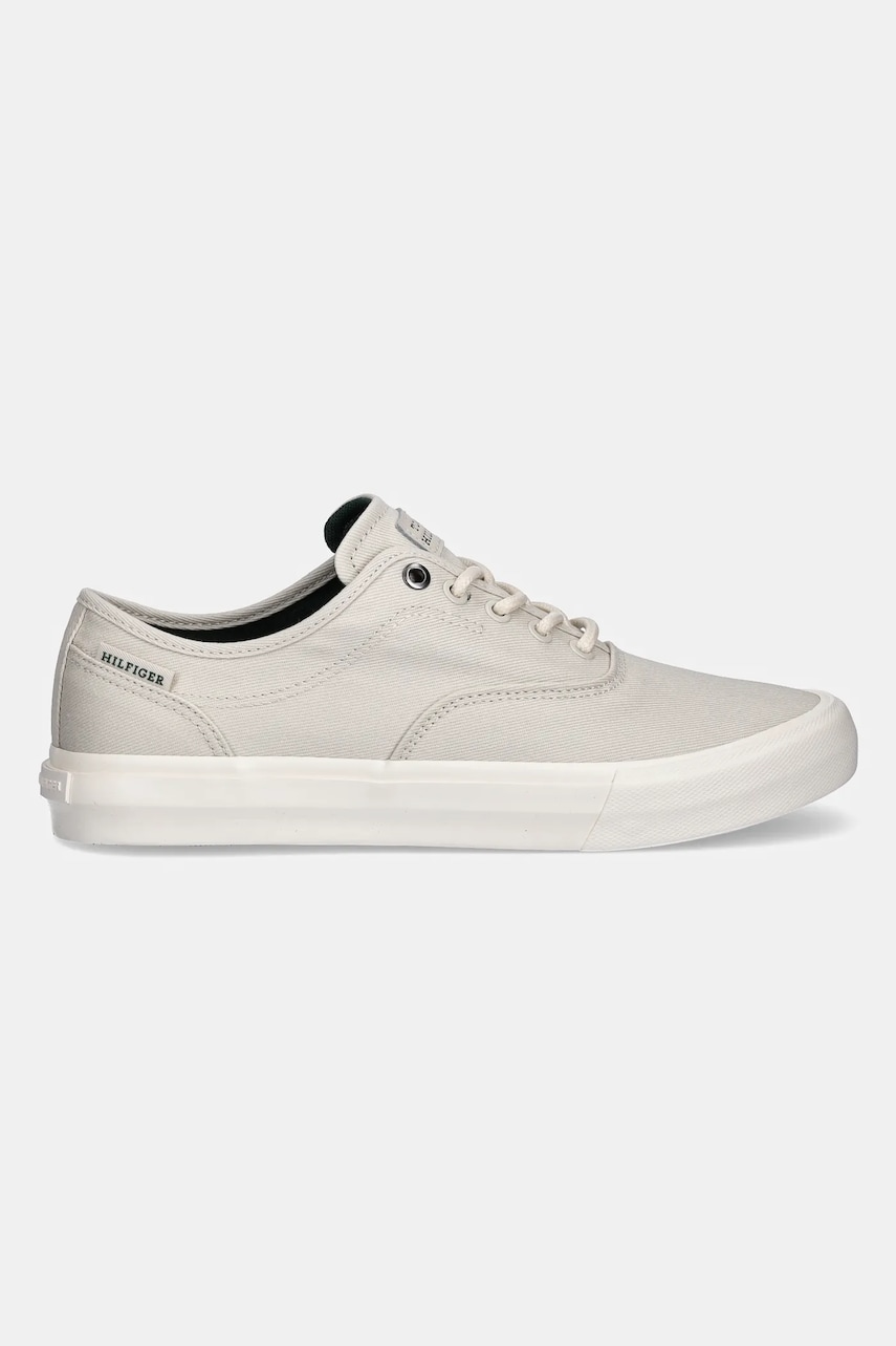 Кеды Tommy Hilfiger TH HI VULC LOW OXFORD TWILL цвет бежевый FM0FM05400 Кеды Tommy Hilfiger TH HI VULC LOW OXFORD TWILL цвет бежевый FM0FM05400