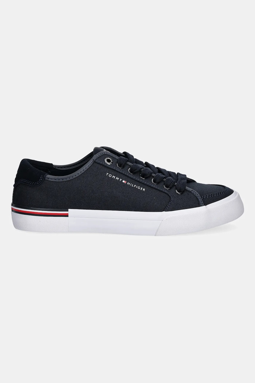 Кроссовки Tommy Hilfiger CORE CORPORATE VULC CANVAS цвет синий FM0FM05398 Кроссовки Tommy Hilfiger CORE CORPORATE VULC CANVAS цвет синий FM0FM05398