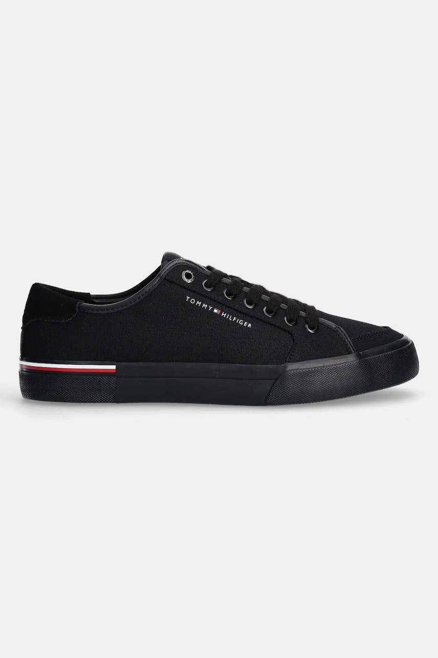 Кроссовки Tommy Hilfiger CORE CORPORATE VULC CANVAS цвет чёрный FM0FM05398 Кроссовки Tommy Hilfiger CORE CORPORATE VULC CANVAS цвет чёрный FM0FM05398