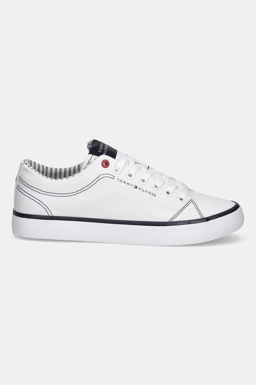 Кеды Tommy Hilfiger TH HI VULC LOW CORE ITHACA цвет белый FM0FM05397 Кеды Tommy Hilfiger TH HI VULC LOW CORE ITHACA цвет белый FM0FM05397