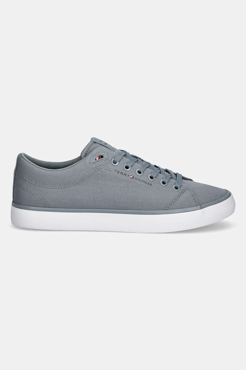Кеды Tommy Hilfiger TH HI VULC LOW CORE CANVAS цвет серый FM0FM05396 Кеды Tommy Hilfiger TH HI VULC LOW CORE CANVAS цвет серый FM0FM05396