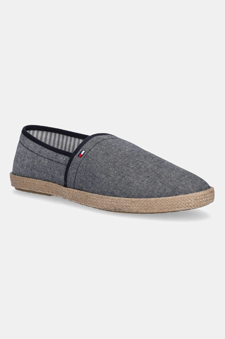 Levně Espadrilky Tommy Hilfiger HILFIGER CHAMBRAY ESPADRILLE tmavomodrá barva, FM0FM05391