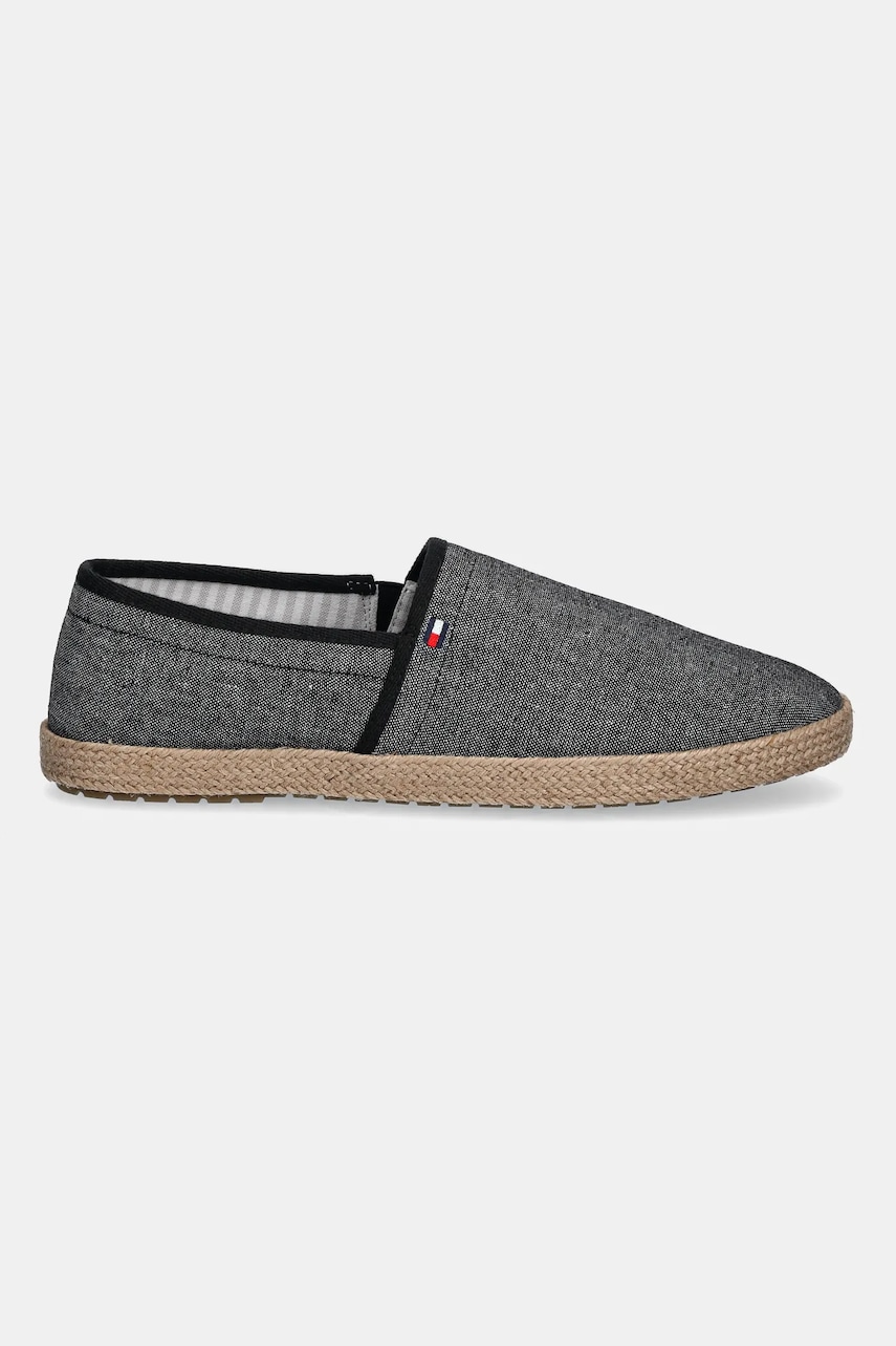 Эспадрильи Tommy Hilfiger HILFIGER CHAMBRAY ESPADRILLE цвет чёрный FM0FM05391 Эспадрильи Tommy Hilfiger HILFIGER CHAMBRAY ESPADRILLE цвет чёрный FM0FM05391