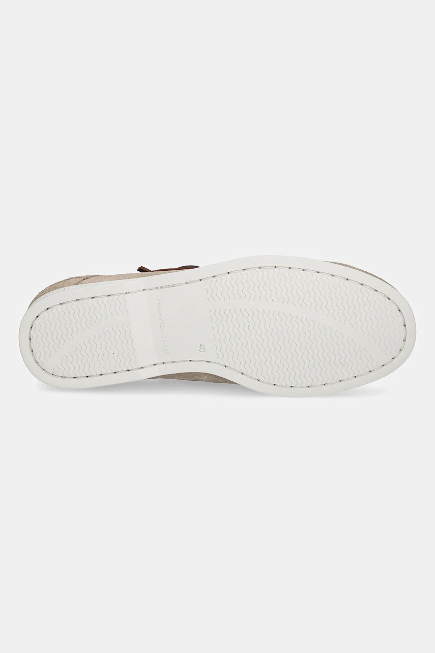 Замшеві мокасини Tommy Hilfiger TH BOAT SHOE CORE SUEDE чоловічі колір бежевий FM0FM05387 