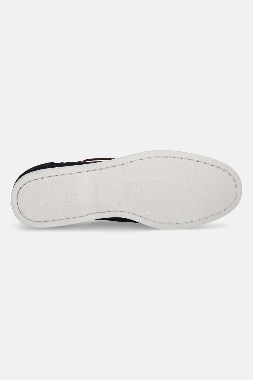 Замшеві мокасини Tommy Hilfiger TH BOAT SHOE CORE SUEDE чоловічі колір синій FM0FM05387 