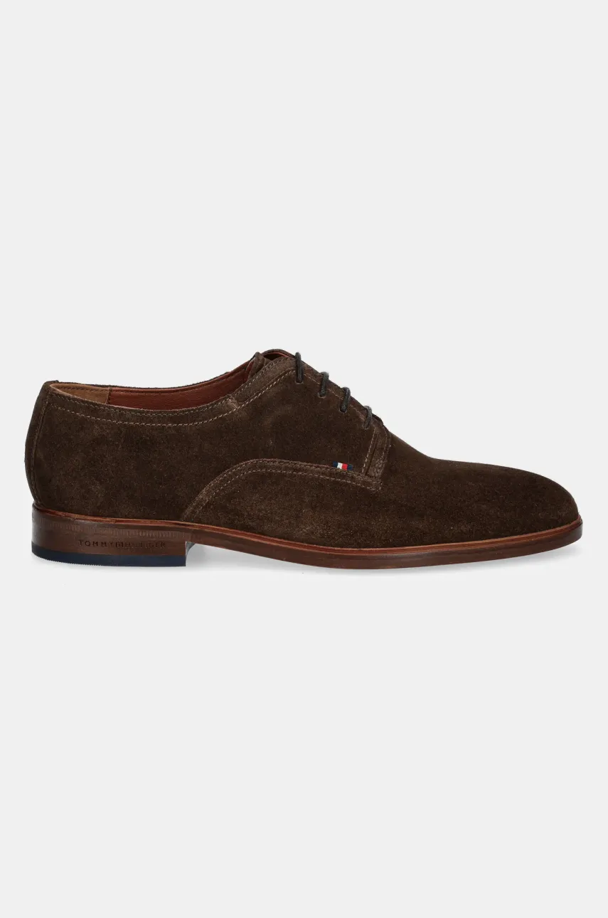 Замшевые туфли Tommy Hilfiger HILFIGER THUNIT SUEDE SHOE мужские цвет коричневый FM0FM05377 Замшевые туфли Tommy Hilfiger HILFIGER THUNIT SUEDE SHOE мужские цвет коричневый FM0FM05377