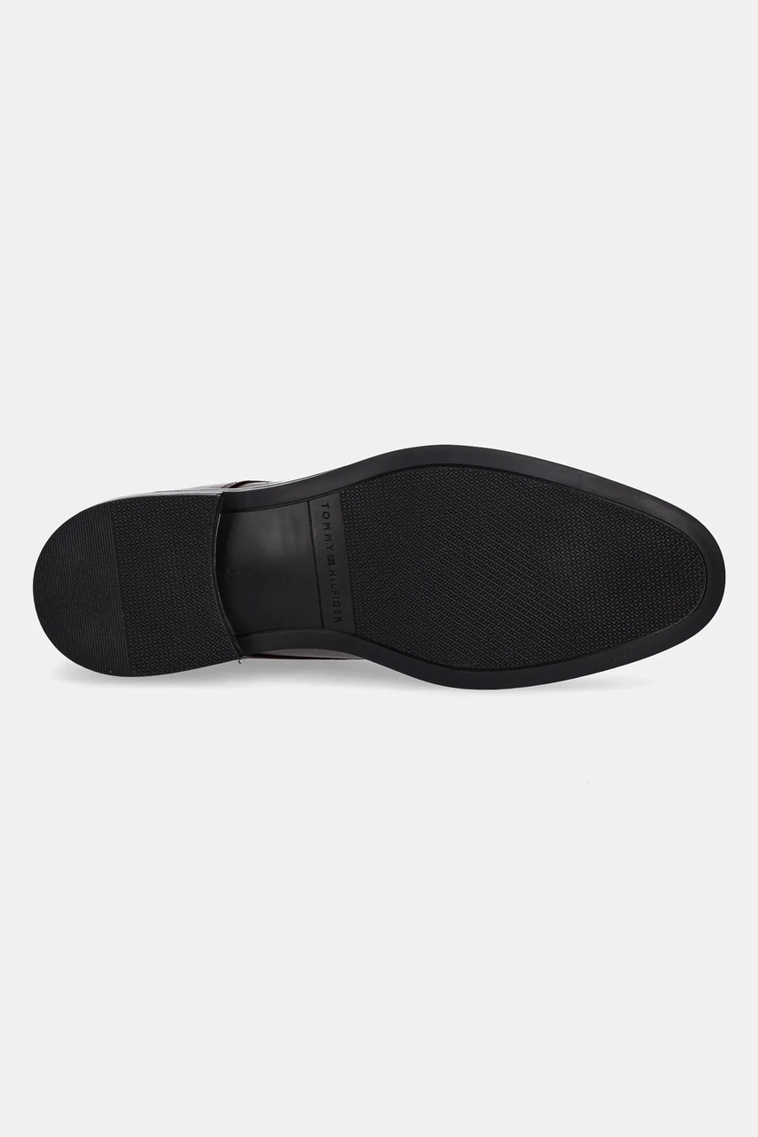 Шкіряні туфлі Tommy Hilfiger CORE HILFIGER LEATHER SHOE чоловічі колір коричневий FM0FM05375 