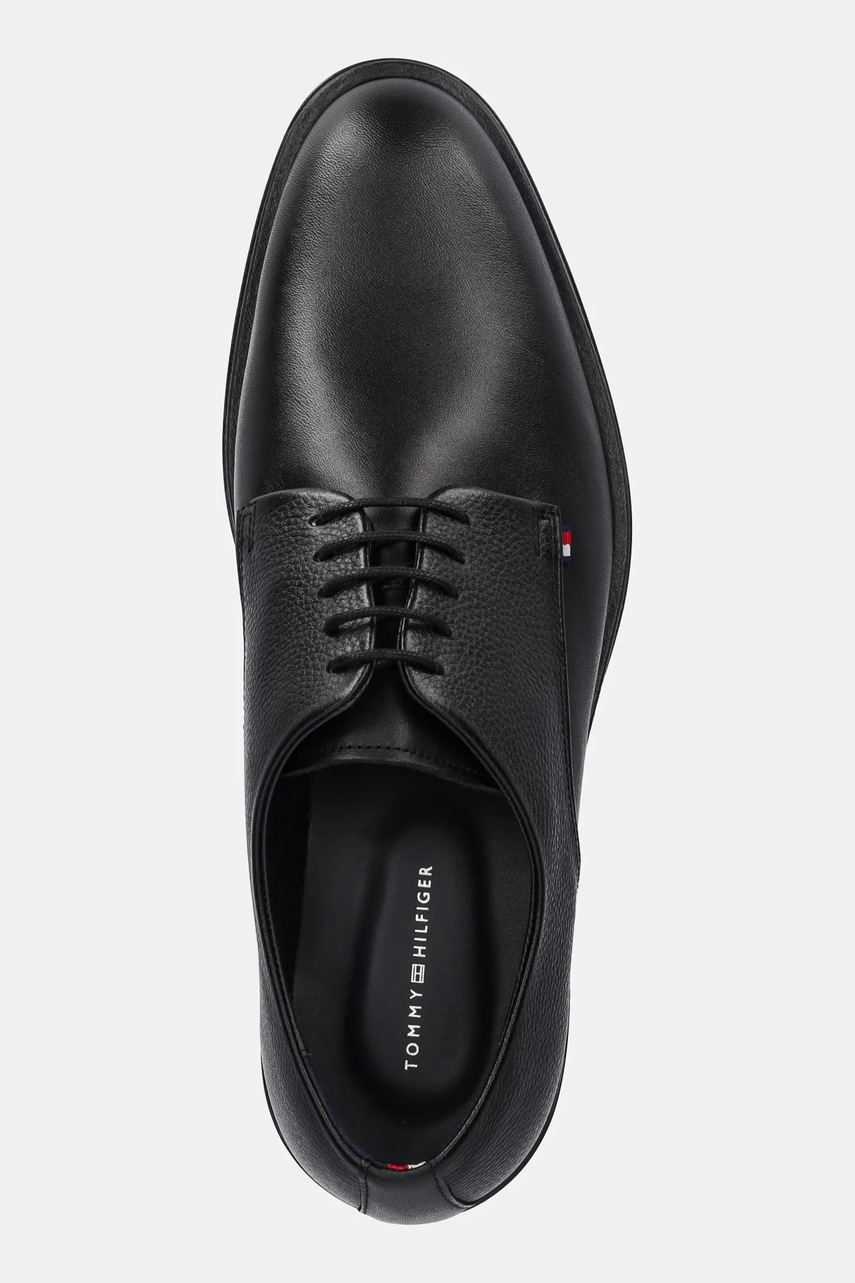 Шкіряні туфлі Tommy Hilfiger CORE HILFIGER LEATHER SHOE чоловічі колір чорний FM0FM05375 