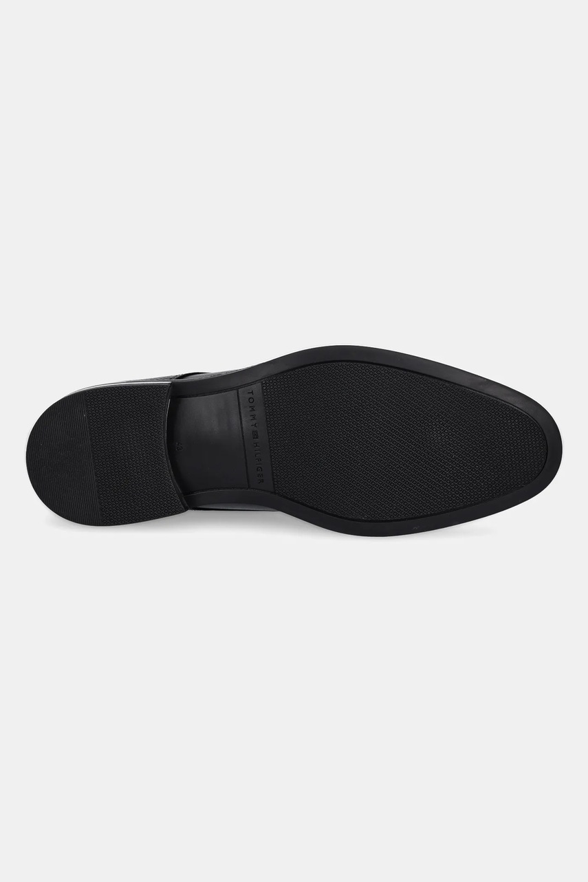 Шкіряні туфлі Tommy Hilfiger CORE HILFIGER LEATHER SHOE чоловічі колір чорний FM0FM05375 