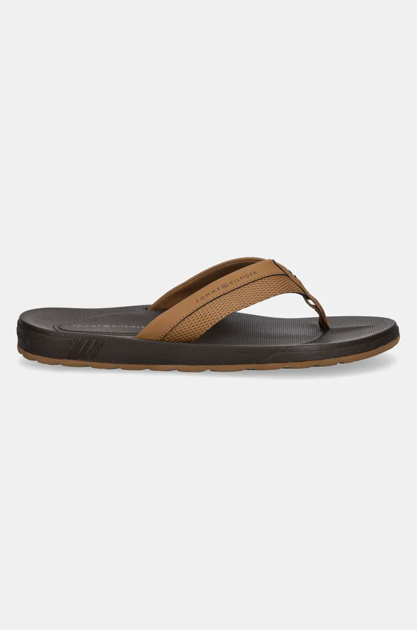 Вьетнамки Tommy Hilfiger MOLDED HILFIGER BEACH SANDAL мужские цвет бежевый FM0FM05361 Вьетнамки Tommy Hilfiger MOLDED HILFIGER BEACH SANDAL мужские цвет бежевый FM0FM05361