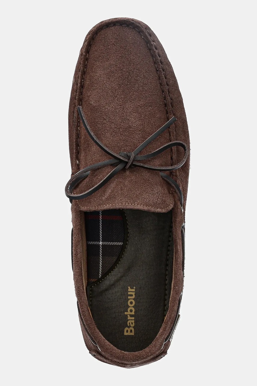 Замшеві мокасини Barbour Courage чоловічі колір коричневий MFO0796BR95 