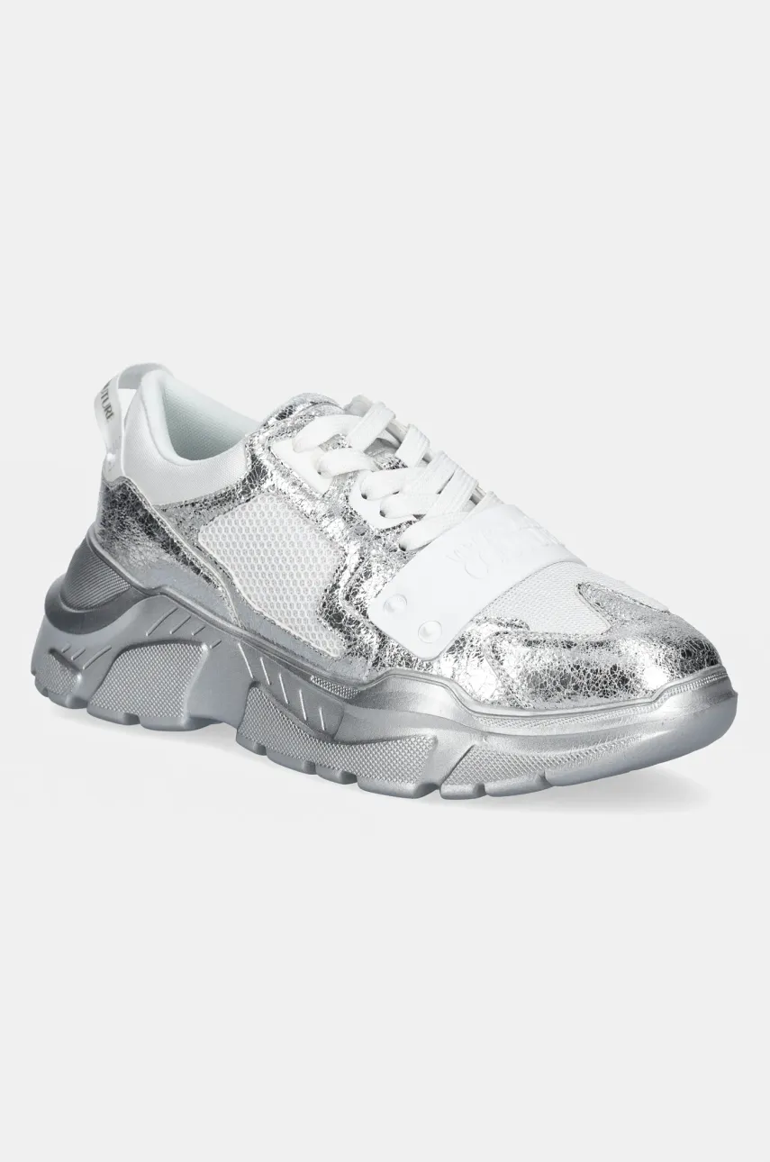 Levně Sneakers boty Versace Jeans Couture stříbrná barva, 78YA3SC4 ZSC56 LA3