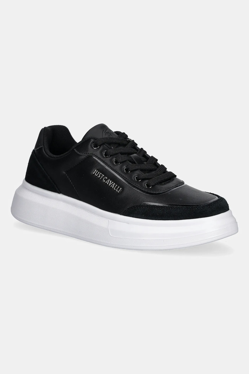Just Cavalli sneakers din piele barbati, culoarea negru, 78QA3SBDZPA94899 Just Cavalli sneakers din piele barbati, culoarea negru, 78QA3SBDZPA94899