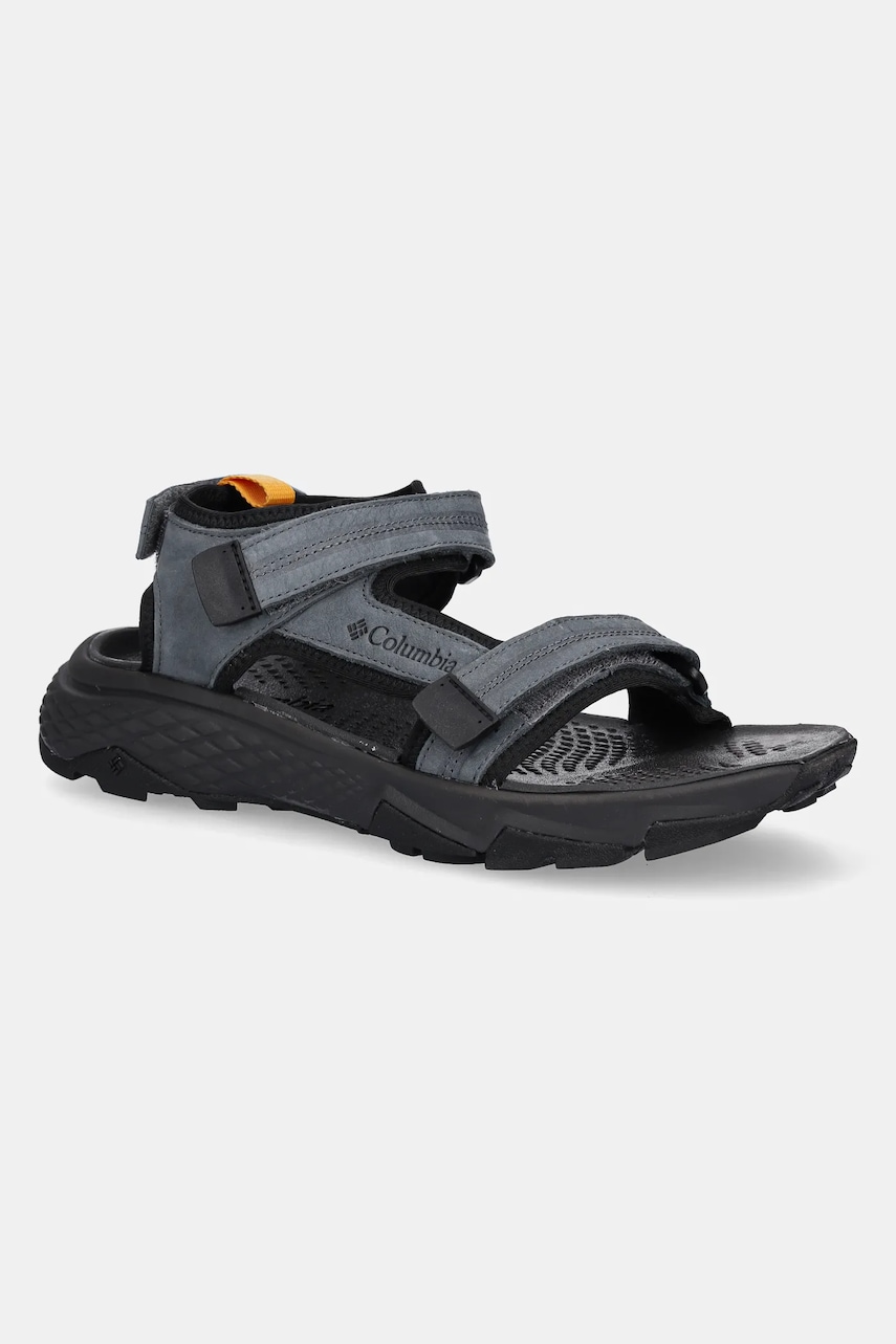 Columbia sandale din piele intoarsa PEAKFREAK RUSH barbati, culoarea gri, 2121251