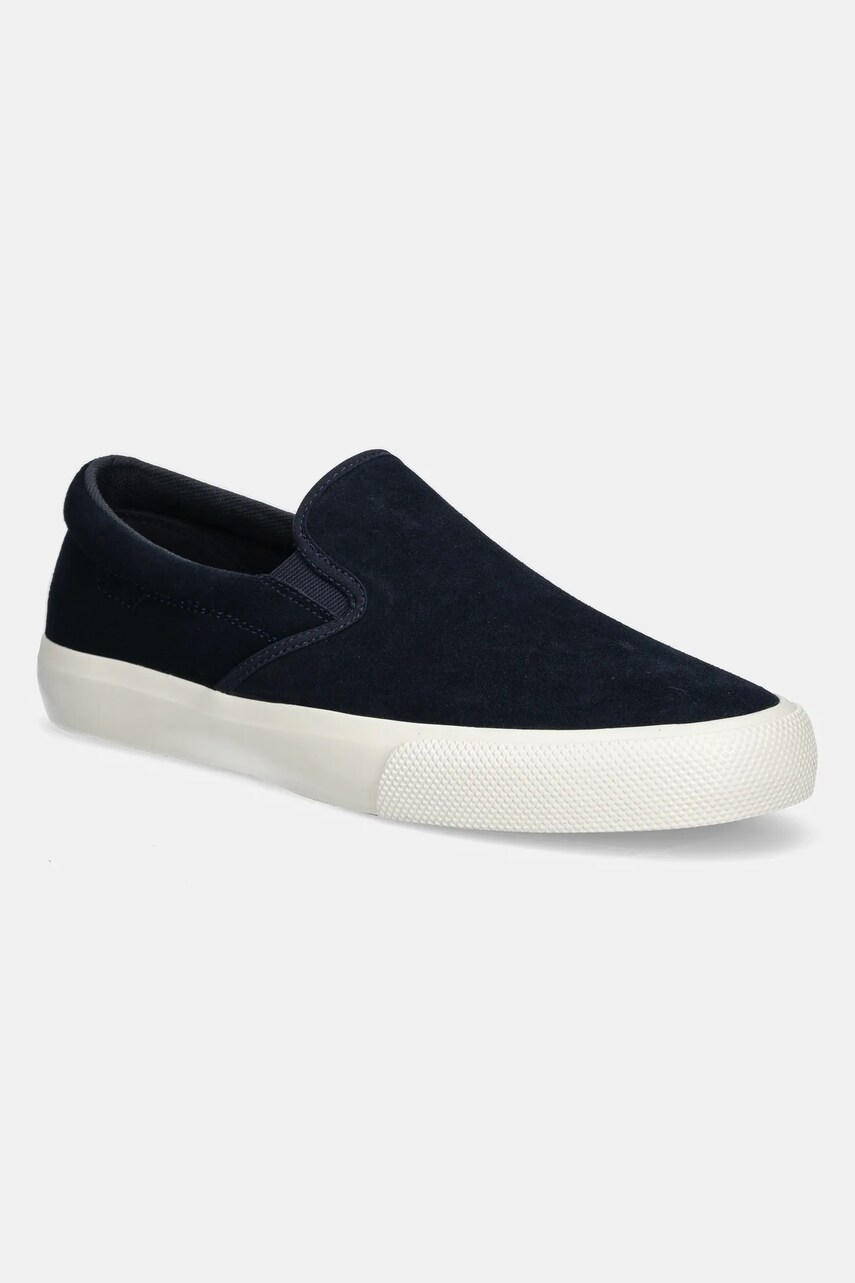 BOSS teniși din piele întoarsă Aiden culoarea bleumarin, 50542116
