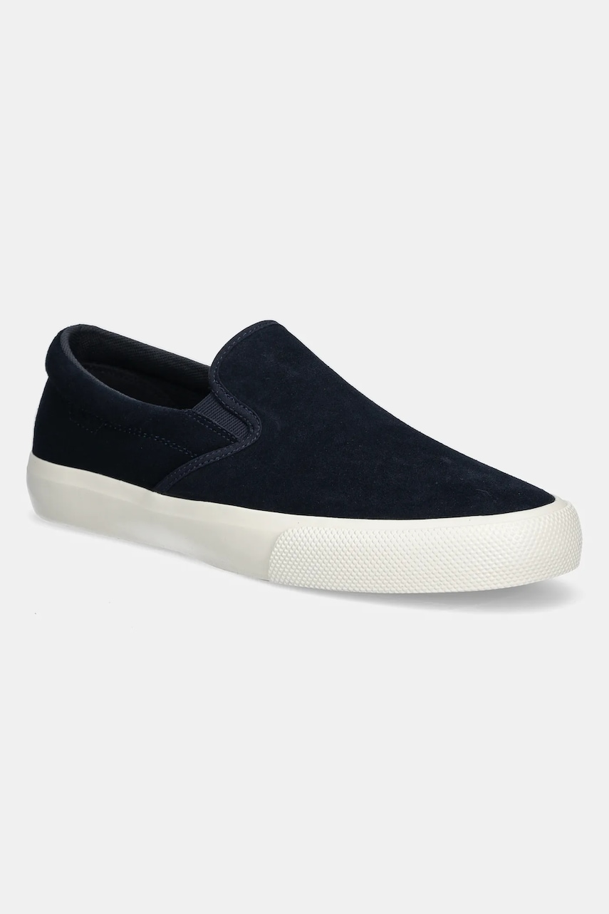BOSS teniși din piele întoarsă Aiden culoarea bleumarin, 50542116