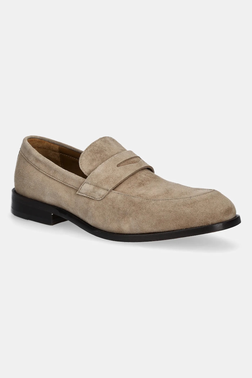 BOSS mocasini copii Limber bărbați, culoarea bej, 50541729 BOSS mocasini copii Limber bărbați, culoarea bej, 50541729