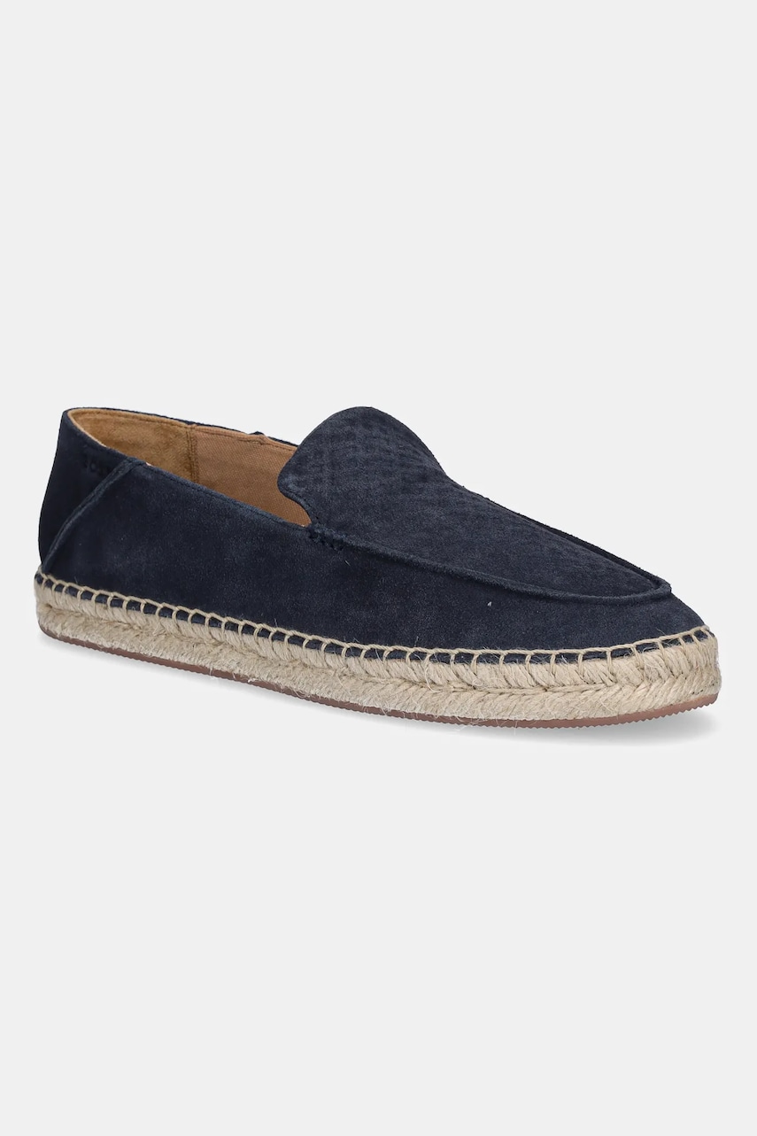 BOSS espadrile din piele intoarsa Madeira culoarea albastru marin, 50541781