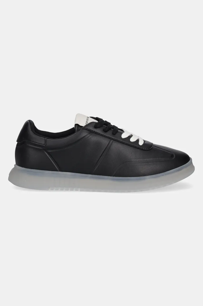 Кожаные кроссовки Emporio Armani мужские цвет чёрный X4X694 XF846 00002 Кожаные кроссовки Emporio Armani мужские цвет чёрный X4X694 XF846 00002