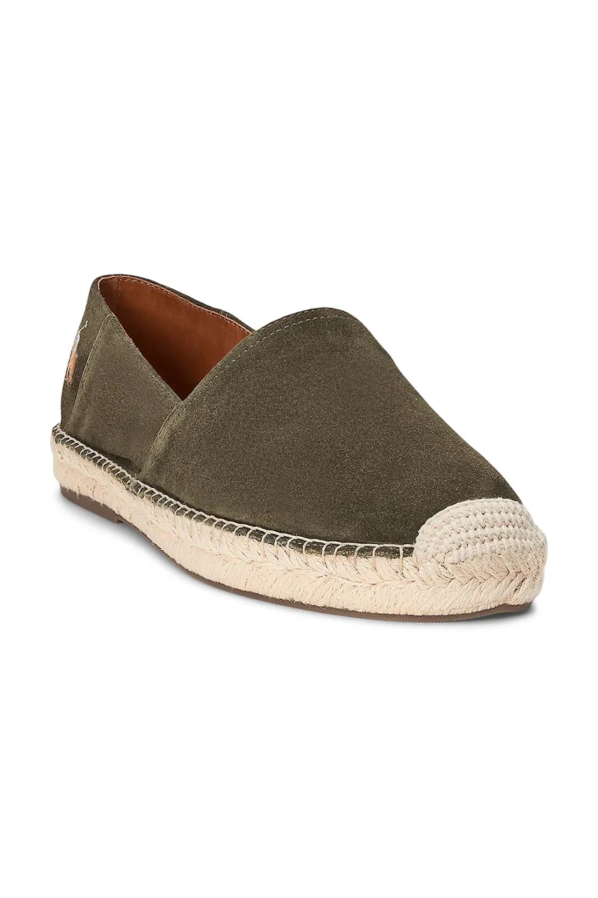 Замшевые эспадрильи Polo Ralph Lauren Cevio Slip цвет зелёный 803961282002 Замшевые эспадрильи Polo Ralph Lauren Cevio Slip цвет зелёный 803961282002