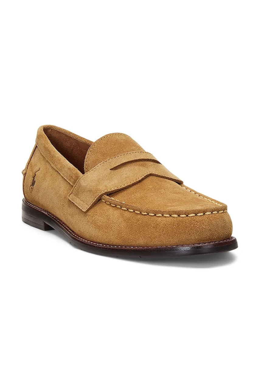 Замшевые мокасины Polo Ralph Lauren Alston Penny мужские цвет бежевый 803961416002 Замшевые мокасины Polo Ralph Lauren Alston Penny мужские цвет бежевый 803961416002