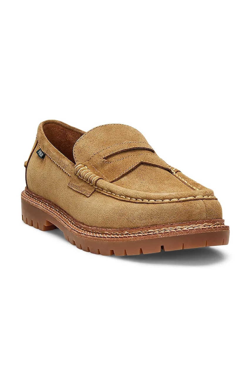 Замшевые мокасины Polo Ralph Lauren Jett Penny мужские цвет бежевый 803961421002 Замшевые мокасины Polo Ralph Lauren Jett Penny мужские цвет бежевый 803961421002