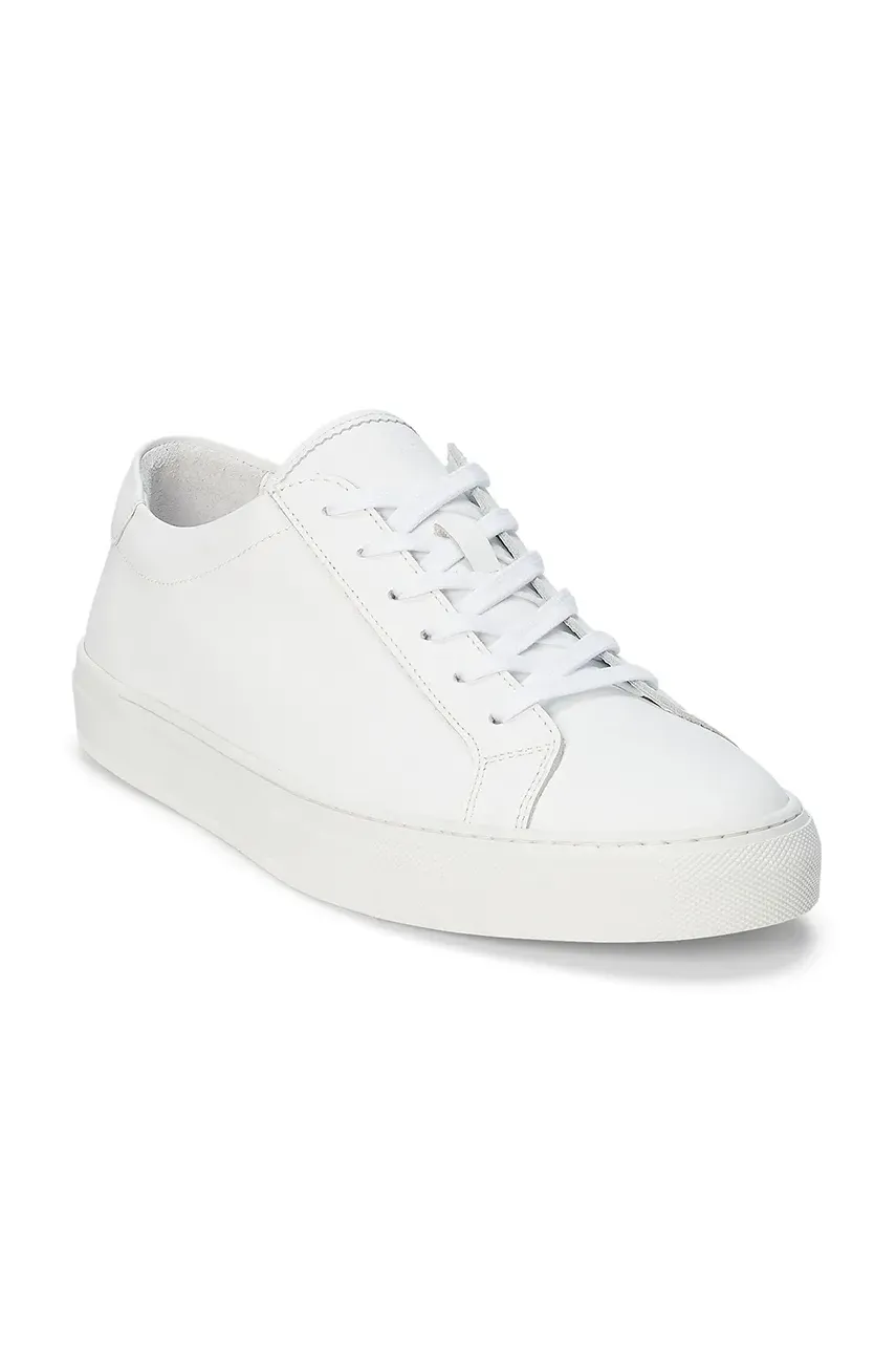 Кожаные кроссовки Polo Ralph Lauren Jermain Lux мужские цвет белый 809913531001 Кожаные кроссовки Polo Ralph Lauren Jermain Lux мужские цвет белый 809913531001