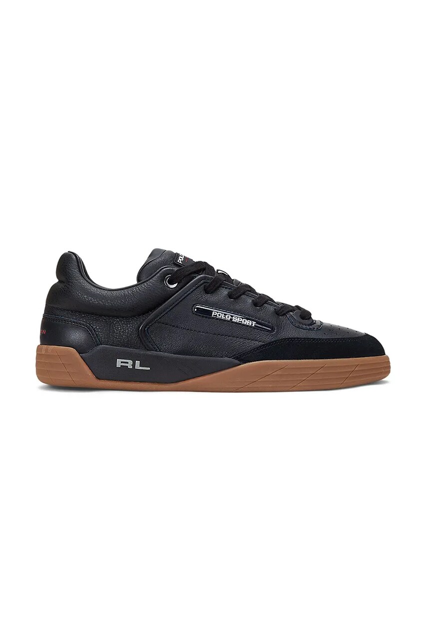 Levně Kožené tenisky Polo Ralph Lauren Ps 150 černá barva, 809961160002