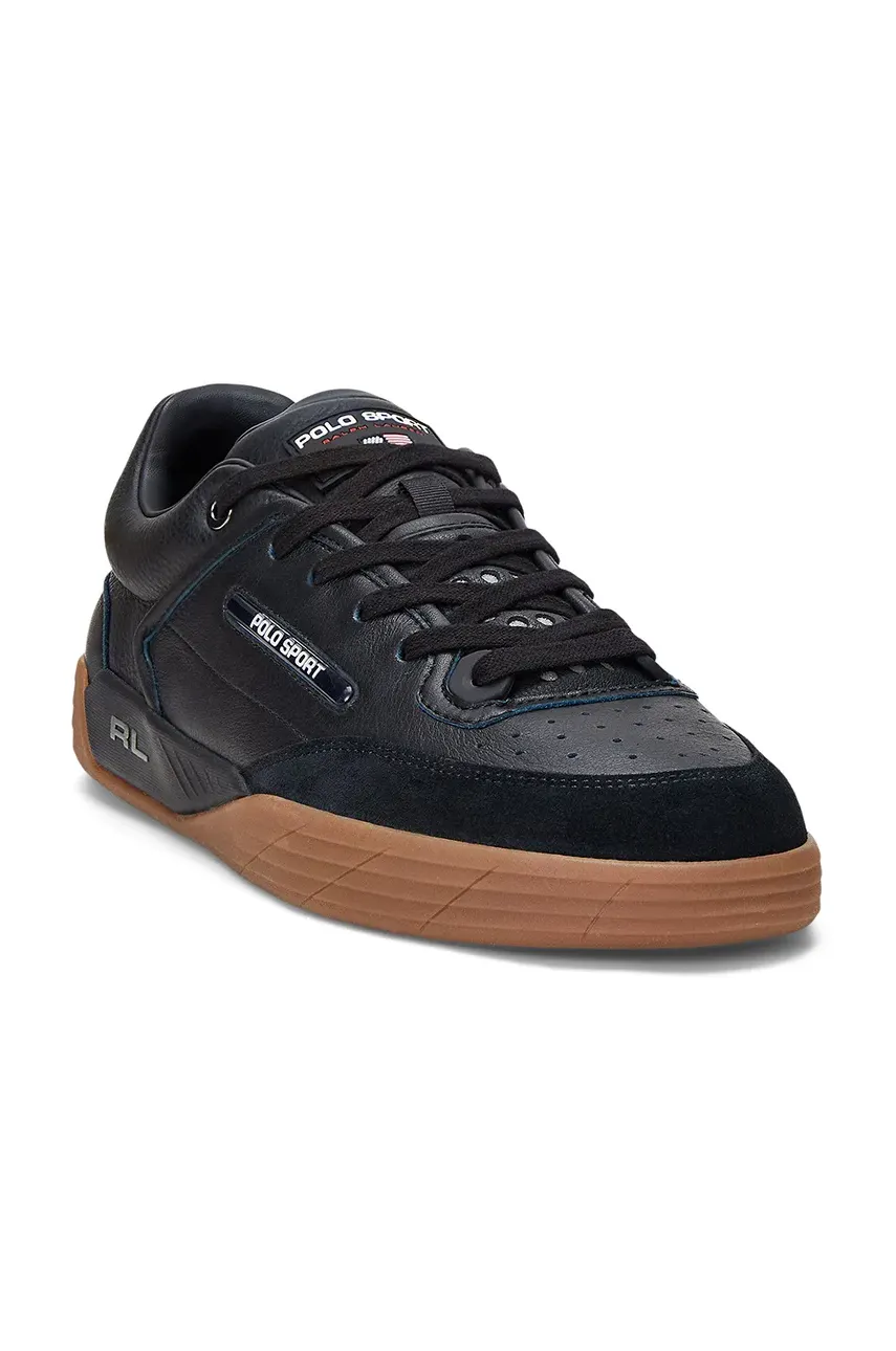 Кожаные кроссовки Polo Ralph Lauren Ps 150 мужские цвет чёрный 809961160002 Кожаные кроссовки Polo Ralph Lauren Ps 150 мужские цвет чёрный 809961160002