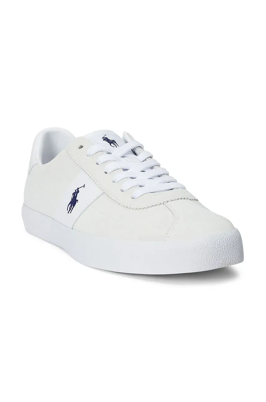 Кожаные кроссовки Polo Ralph Lauren Court Vlc мужские цвет белый 816961260001 Кожаные кроссовки Polo Ralph Lauren Court Vlc мужские цвет белый 816961260001