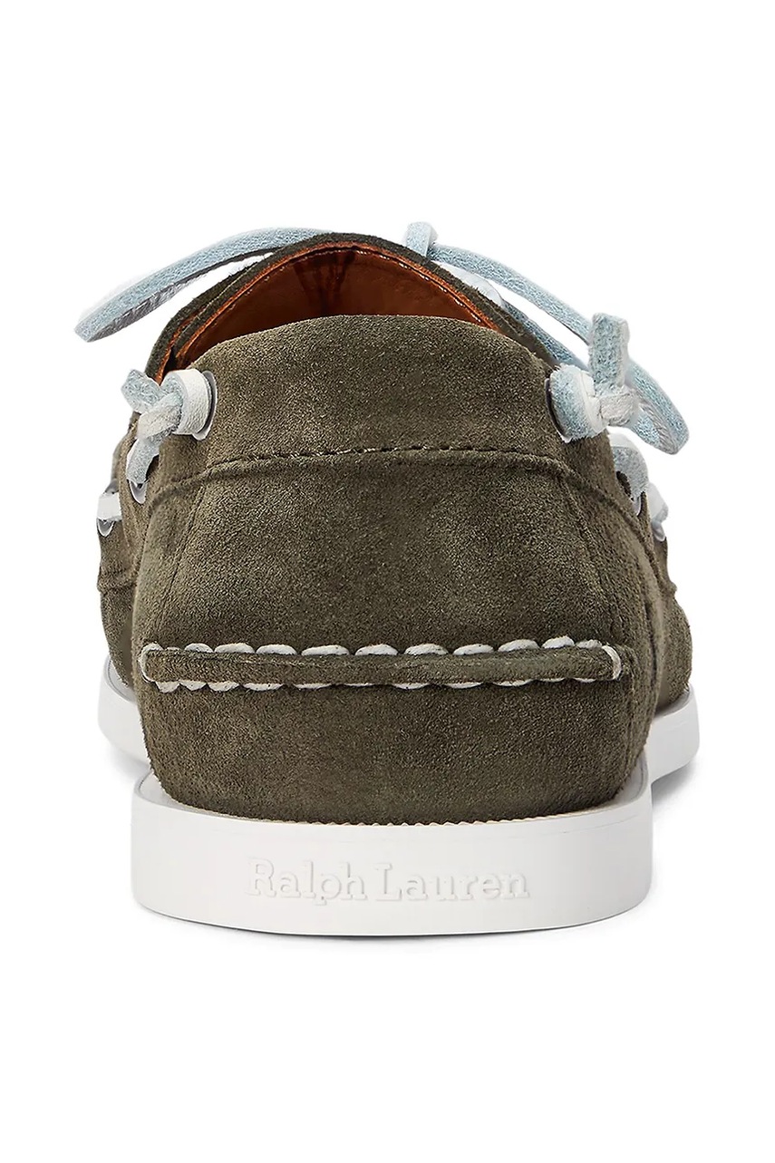 Замшеві мокасини Polo Ralph Lauren Merton Boat чоловічі колір зелений 803961291002 