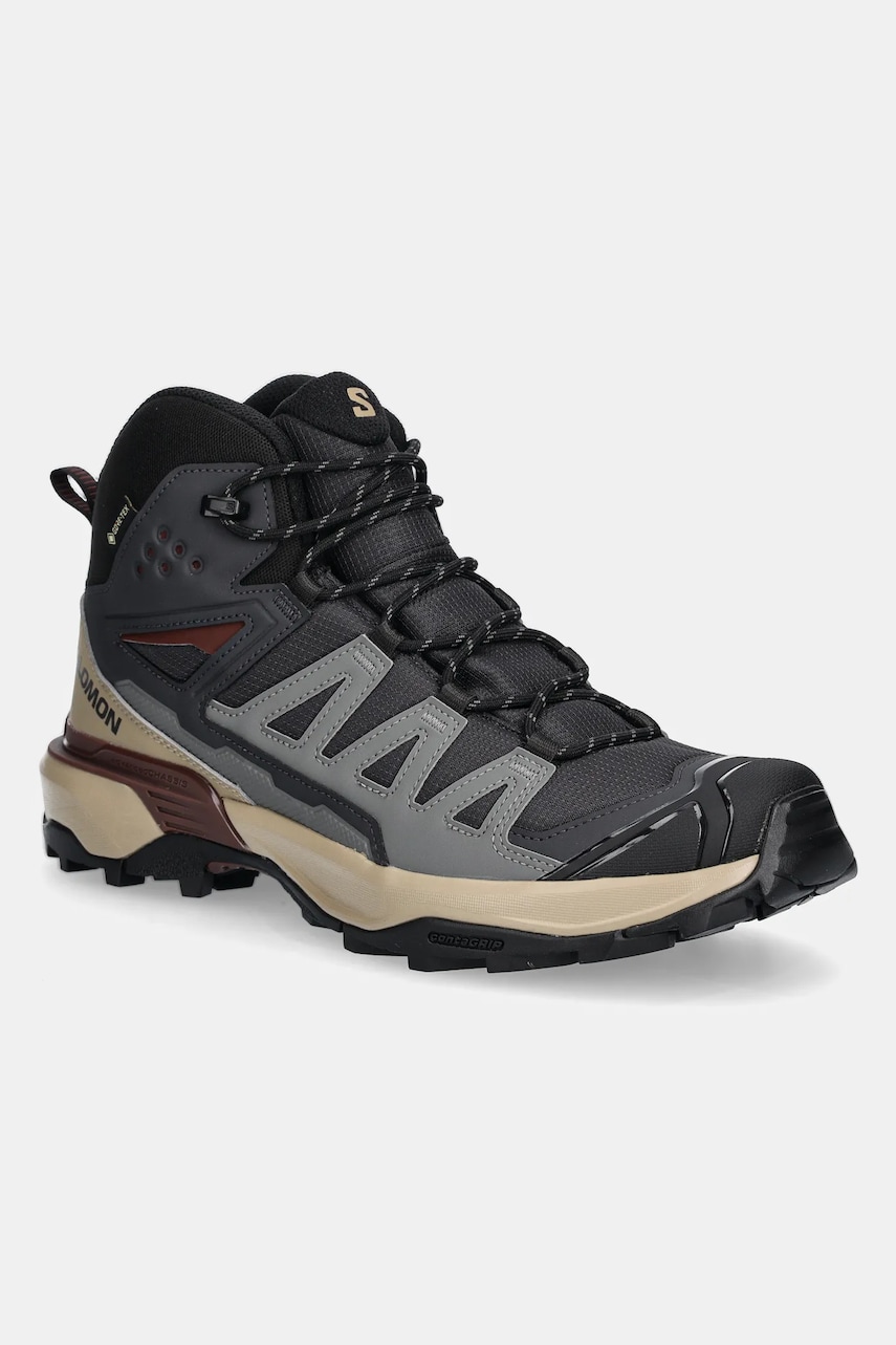 Salomon pantofi X Ultra 360 Mid GTX barbati, culoarea gri, izolare usoara, L47743300 Salomon pantofi X Ultra 360 Mid GTX barbati, culoarea gri, izolare usoara, L47743300