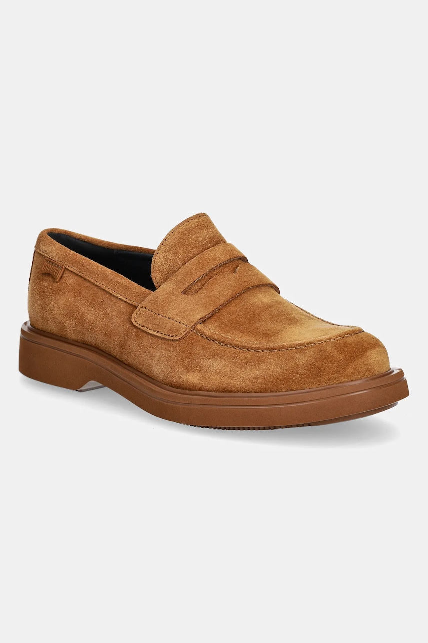 Camper mocasini din piele intoarsa Norman barbati, culoarea maro, K101001-004