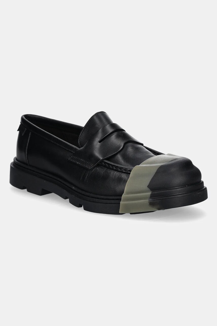 Camper mocasini de piele Junction bărbați, culoarea negru, K100956-006