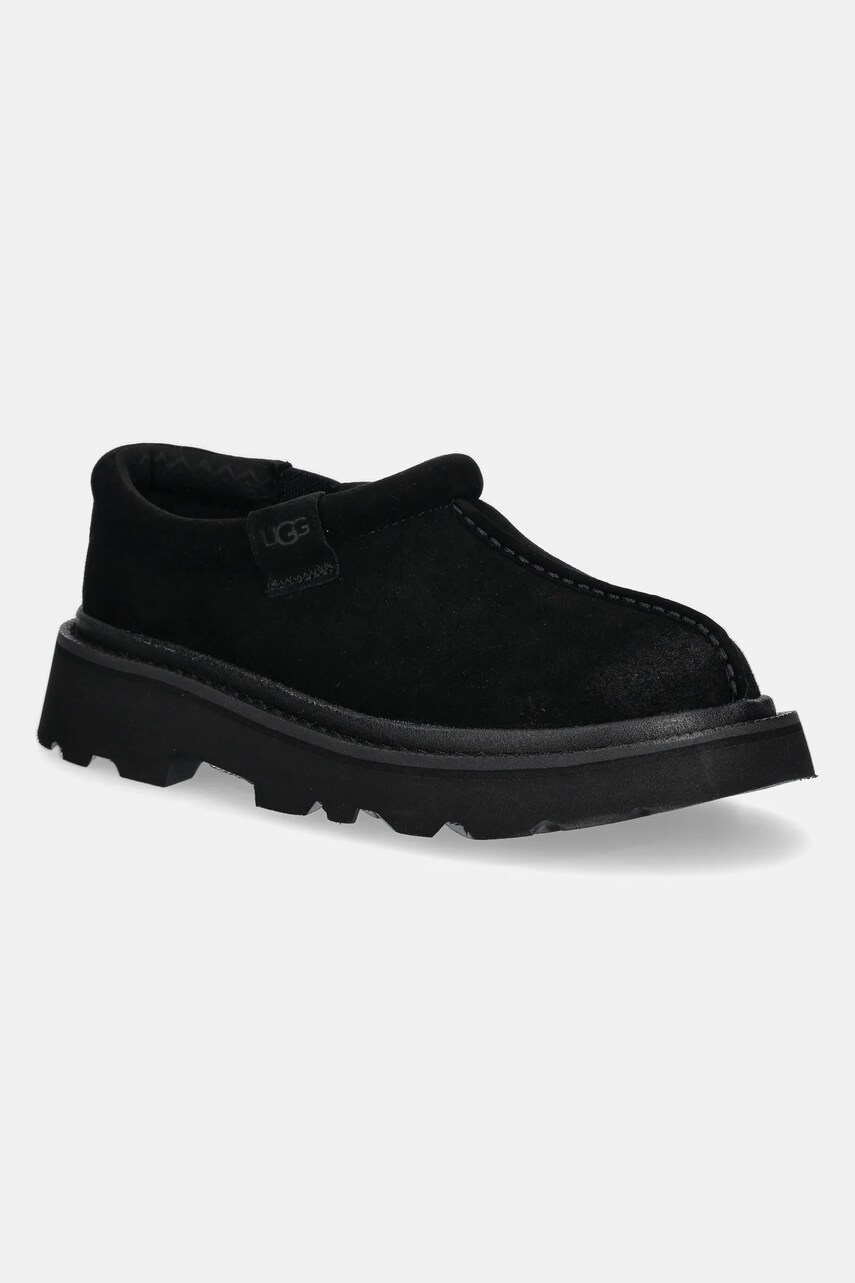 Levně Semišové mokasíny UGG Tasman Lug pánské, černá barva, 1166913-BLK